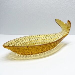 Vintage Bryce Brothers EAPG Orion Cathedral Waffle Cut Whale Relish Dish